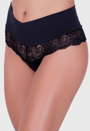 Imagem de Kit Calcinha St Madame Lingerie Renda Cós Duplo 5 Peças