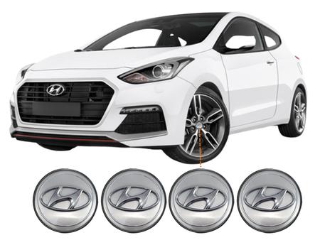 Imagem de Kit Calotinha Meio Tampa Centro Miolo Roda Prata Hyundai Azera 2013 2014 2015 2016 2017 2018 2019 2020 2021