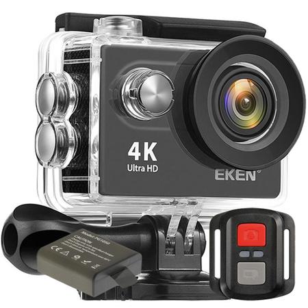 Imagem de Kit Câmera Filmadora Eken H9R 4K Wi-Fi + Bateria Extra Estabilizador de Imagem EIS Controle Remoto Sport