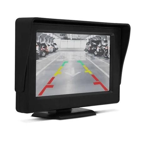 Imagem de Kit Câmera Frontal e Ré Para Van Escolar Com Retrovisor Monitor LCD