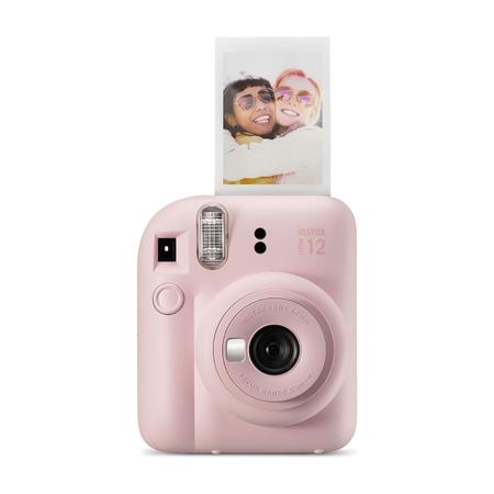 Imagem de Kit Câmera Instantânea Fujifilm Instax Mini 12 Rosa + Pack 10 filmes Macaron + Bolsa Rosa Gloss