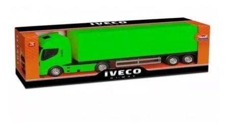 Kit Caminhão Iveco Baú + Ônibus de Brinquedo Iveco Menino