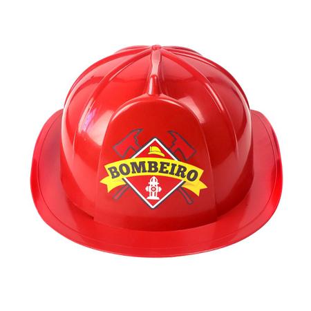 Imagem de Kit Caminhão de Brinquedo Bombeiros de Controle Remoto com Chapéu