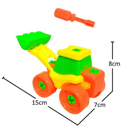 Imagem de Kit Caminhonete e Trator Monta Desmonta com Chave Infantil