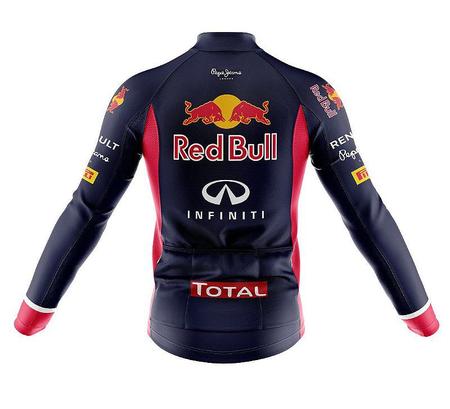 Imagem de Kit Camisa Ciclismo Red Bull Longa C/ Calça Espuma Refletivo