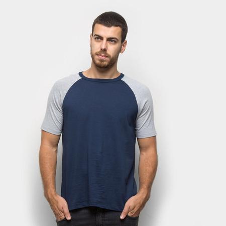 Imagem de Kit Camiseta Básica Raglan Masculina c/ 2 Peças