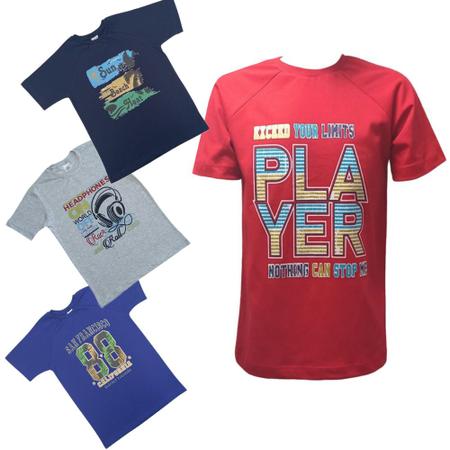 Kit Camiseta Bermuda + Cuecas Boxer Infanto Juvenil Menino - Paraíso do Conjunto Imagem de Kit Camiseta Bermuda + Cuecas Boxer Infanto Juvenil Menino