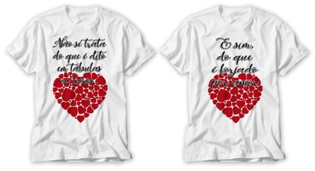 Imagem de Kit camiseta dia dos namorados coração amor blusas casal