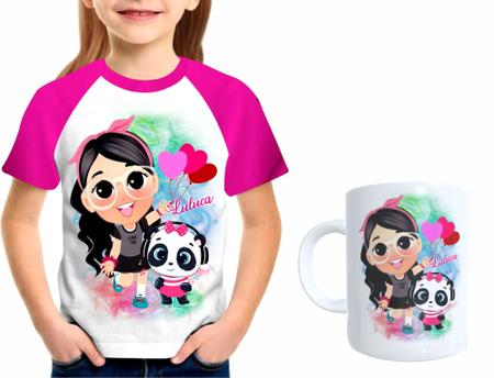 Kit Camiseta Luluca Panda Com Caneca r Luluca - Modatop