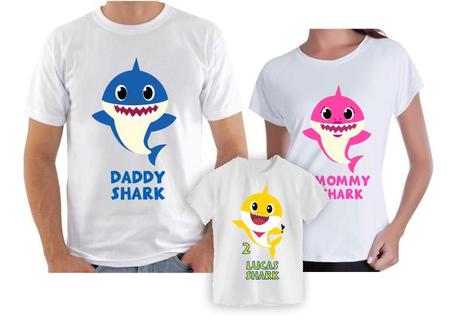 Kit Camiseta Personalizada Baby Shark - Ls - Camiseta Bebê - Magazine Luiza
