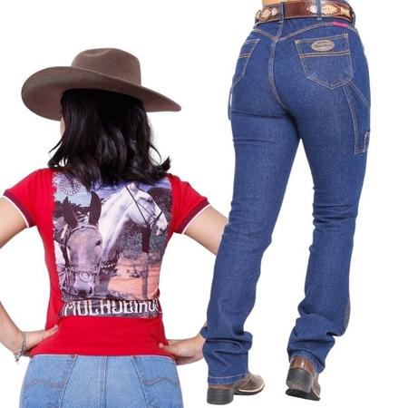 Imagem de Kit Camiseta Polo Muladeiros + Calça Carpinteira Feminina