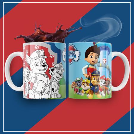 Kit Caneca Vamos Colorir Patrulha Canina + Jogo de Canetinhas - Mary Pop  Personalizados - Caneca - Magazine Luiza