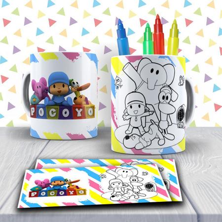 Kit Caneca para pintar Dinossauro + Jogo de Canetinhas Laváveis - Mary Pop  Personalizados - Canecas - Magazine Luiza