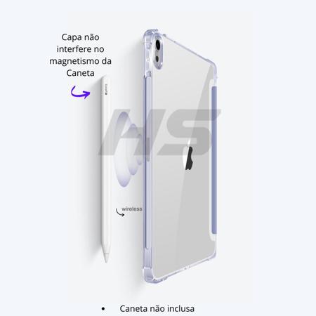 Caneta Stylus Pencil com Palm Rejection + case Apple iPad Air 10.2 202 -  Antiimpacto