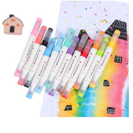 Kit caneta marca texto coleção sanrio hello kitty 12 cores - MINISO Imagem de Kit caneta marca texto coleção sanrio hello kitty 12 cores