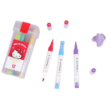 Kit caneta marca texto coleção sanrio hello kitty 12 cores - MINISO Imagem de Kit caneta marca texto coleção sanrio hello kitty 12 cores