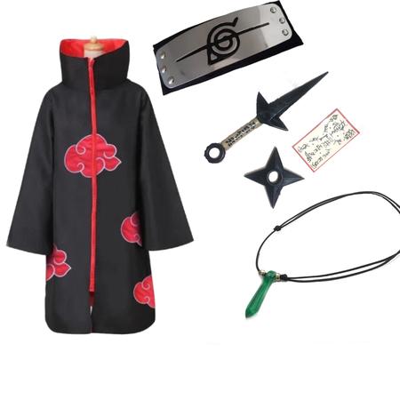 Bandana Akatskuki Nuvem Itachi Colar com Kit Ninja Uchiha em Promoção na  Americanas