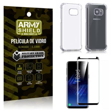 Imagem de Kit Capa Anti Shock + Película Vidro Curva Premium Samsung Galaxy S8 - Armyshield
