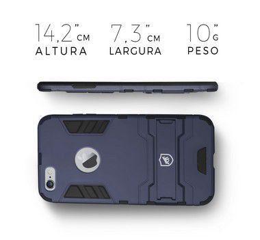 Imagem de Kit Capa Armor e Pelicula de Vidro Dupla para Iphone 6 e 6s - Gshield