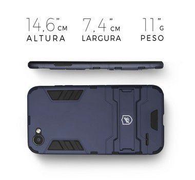 Imagem de Kit Capa Armor e Película de vidro dupla para LG Q6 e Q6 Plus - Gshield