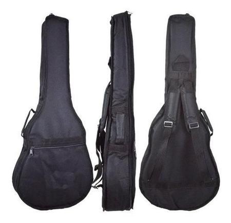 Imagem de Kit Capa Bag Ultra Resistente Acolchoada Para Violão Folk