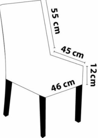 Imagem de Kit capa cadeira de jantar com elástico 4 peças malha grossa