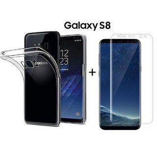 Imagem de Kit Capa Capinha + Película Vidro 9d Samsung Galaxy S8 (Com Gorilla glass)