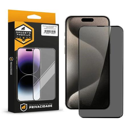 Imagem de Kit Capa case capinha Gravity Lilás  e Pelicula Defender Pro Privacidade para iPhone 15 Pro - Gshield