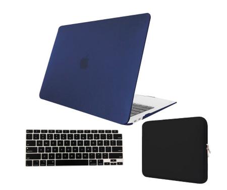 Imagem de Kit Capa Case Compativel Macbook NEW PRO 13" A1706 A2159 cor AZMF + Pel. Teclado + Capa Noeprene