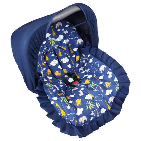 Imagem de Kit Capa de Bebê Conforto + Protetor de Cinto + Capota Solar 100% Algodão