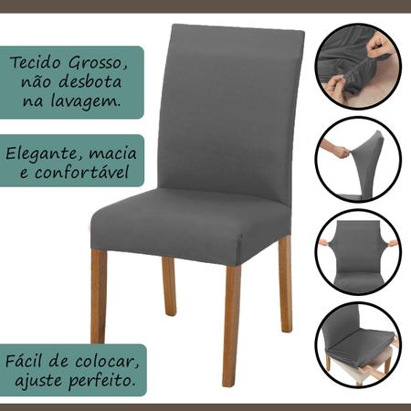 Imagem de Kit Capa De Cadeira 06 Unidades Malha Gel Cores Lisas