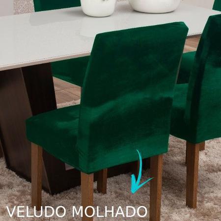 Kit capa de cadeira em veludo cozinha 4 peças várias cores - EMPÓRIO DO LAR Imagem de Kit capa de cadeira em veludo cozinha 4 peças várias cores