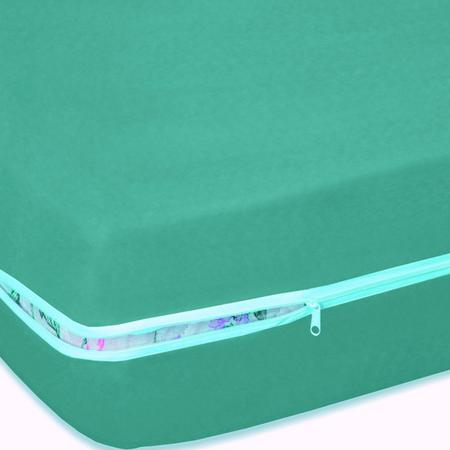 Imagem de Kit Capa de Colchão Queen Size Cama Box Malha Gel com Zíper + Porta Travesseiro + Saia Box Elásticada