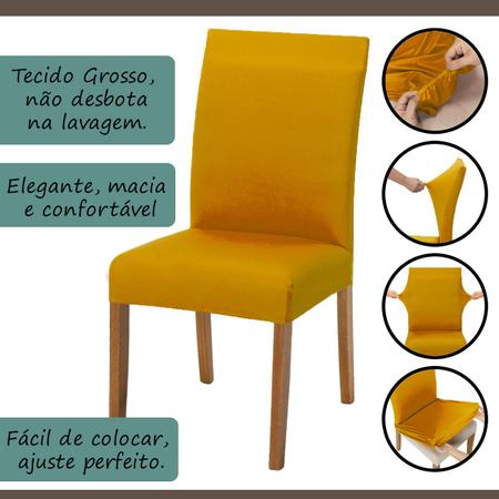 Imagem de Kit Capa Para Cadeira 8 Unidades Malha Gel
