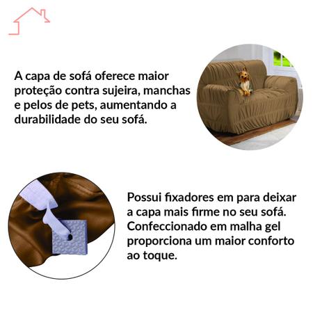 Imagem de Kit Capa Para Sofa 2/3 Lugares 21 Elasticos Varias Cores