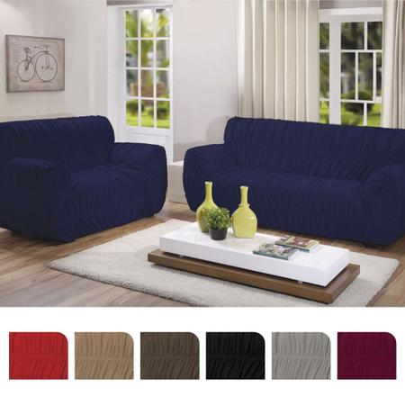 Imagem de Kit Capa Para Sofa 2/3 Lugares 21 Elasticos Varias Cores