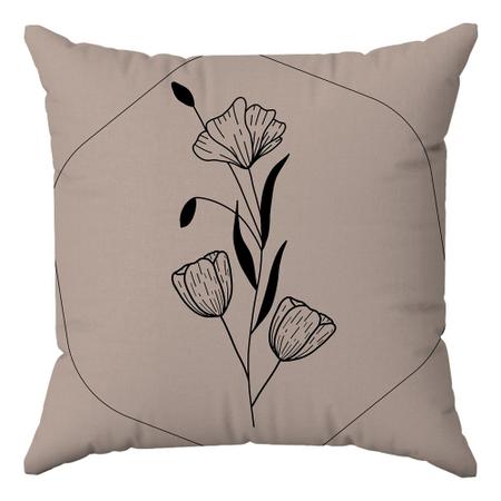 Imagem de Kit Capas Almofadas Decorativas Lua e Flor 45x45 - ID Decor