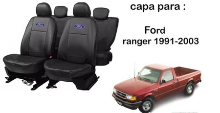 Imagem de Kit Capas Couro Ford Ranger 2009-2013 + Volante e Chaveiro - Luxo Exclusivo