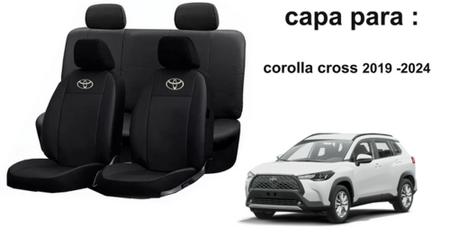 Imagem de Kit Capas de Couro Toyota Corolla Cross 2022 + Capa de Volante + Chaveiro Toyota