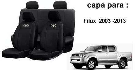 Imagem de Kit Capas de Couro Toyota Hilux 2008 + Capa de Volante + Chaveiro Toyota