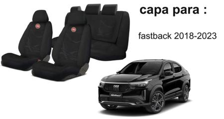 Imagem de Kit Capas Tecido Fiat Fastback '18-'23 + Volante + Chaveiro - Adequado a Todas as Versões