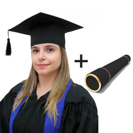 Imagem de Kit Capelo para Formatura Adulto + Canudo