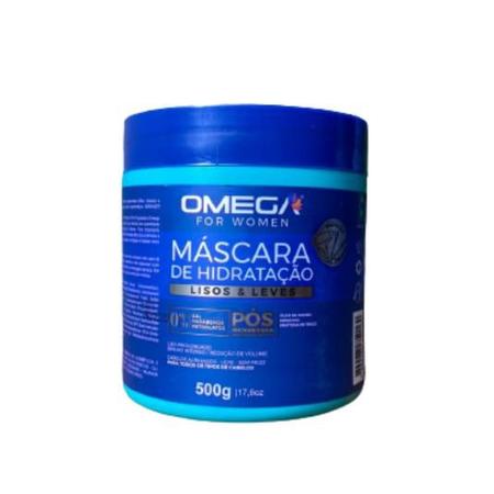 Imagem de Kit Capilar Lisos E Leves Shampoo Condicionador 1L Máscara E Creme Corporal OmegaHair