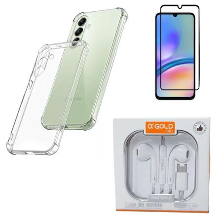 Kit Capinha S24 Ultra+Pelicula 3D +Fone Com Fio - Armyshield Imagem de Kit Capinha S24 Ultra+Pelicula 3D +Fone Com Fio - Armyshield