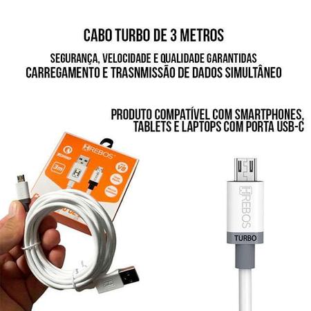 Imagem de Kit Capinha Samsung S21 Fe com Cabo Turbo Tipo C 3 Metros e Película de vidro 3D