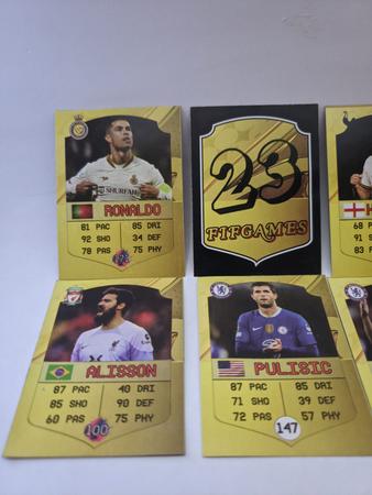 Imagem de Kit Cards 2.5 - FIFA 2023 - FIFGAMES Cards Figurinhas brincadeira de Bater Bafo - 25 Pacotes (100 cards)