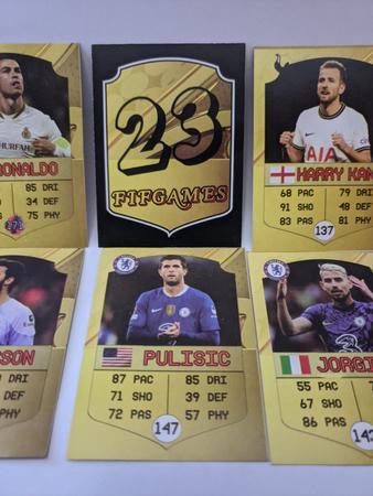 Imagem de Kit Cards 2.5 - FIFA 2023 - FIFGAMES Cards Figurinhas brincadeira de Bater Bafo - 25 Pacotes (100 cards)