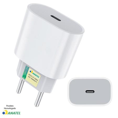 Imagem de Kit Carregador Magnético Sem Fio + Carregador USB-C 20W Compatível Iphone 12 e 13 Mag-Safe 15W Com Imã