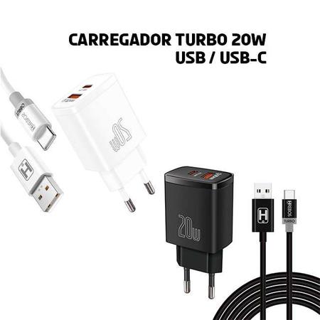 Imagem de Kit Carregador Turbo 20W + Capinha Samsung A52 S 5G + Película de Vidro 3D