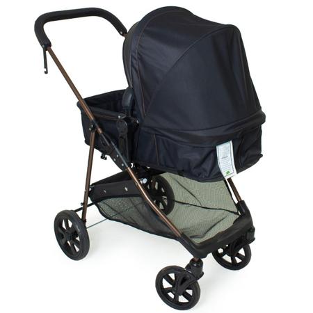 Imagem de Kit carrinho de bebê napoli com bebê conforto grid galzerano